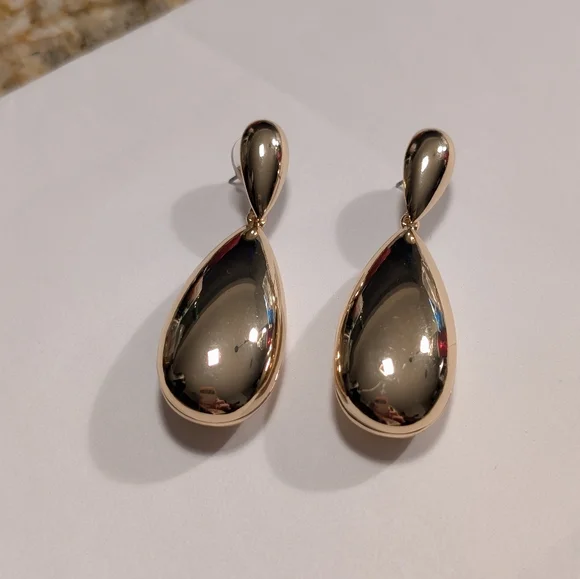 BAUBLEBAR Frances Teardrop Statement Earrings in Gold Tone - Picture 3 of 4